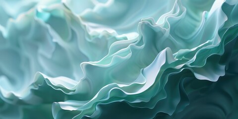 Fototapeta premium Abstract Turquoise Waves: A Smooth and Serene Visual Experience