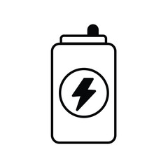 energy drink glyph icon with white background vector stock illustration