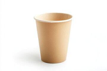 White Background Recyclable Paper Takeaway Cup