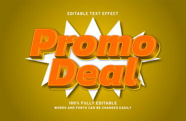 promo deal editable text effect in sale and discount text style