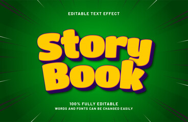story book editable text effect in kids and game text style