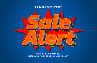 sale alert editable text effect in sale and discount text style
