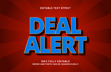 deal alert editable text effect in sale and discount text style