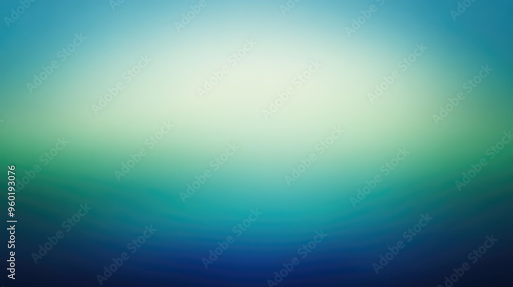 Poster smooth gradient background in shades of blue and green, evoking a tranquil and serene atmosphere wit