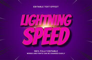 lightning speed editable text effect in speed and race text style