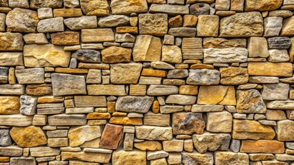 Natural and organic pattern of a stone wall