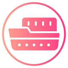 cargo ship gradient icon