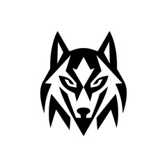 wolf wild animal ancient symbol logo vector illustration template design