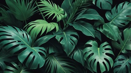 Fototapeta premium tropical foliage aesthetic background