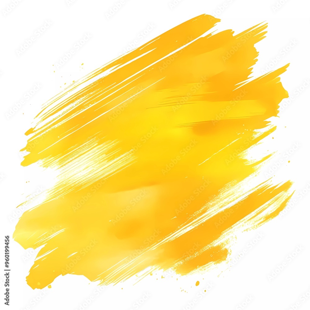 Wall mural yellow watercolor brush stroke background vector illustration