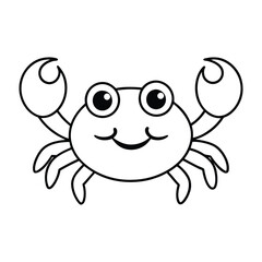 Crab Drawing Design Vector Illustration Clipart Eps