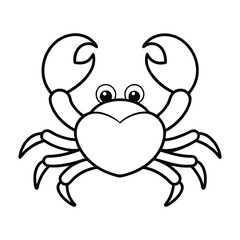 Fototapeta premium Crab Drawing Design Vector Illustration Clipart Eps