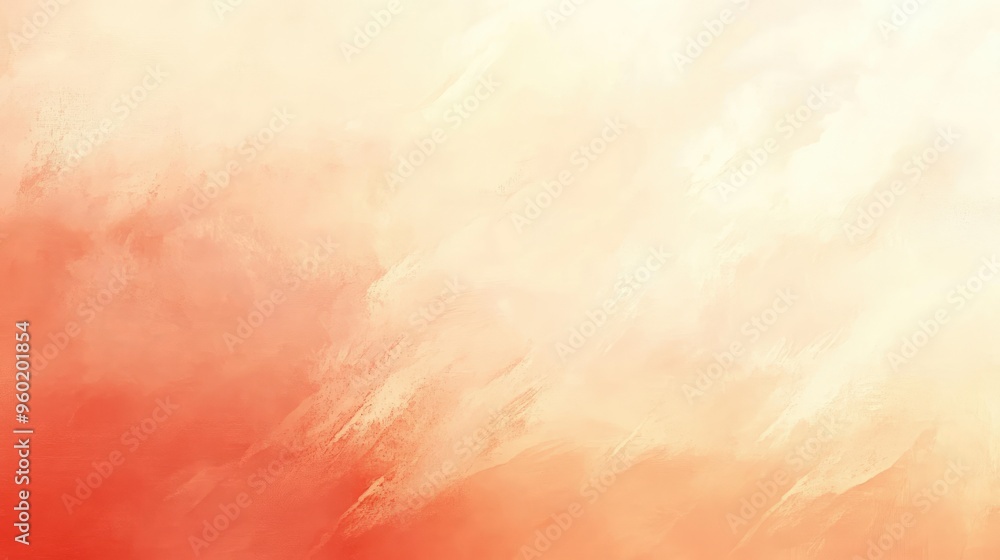 Poster subtle gradient from light coral to cream, providing a warm and peaceful abstract background with a 