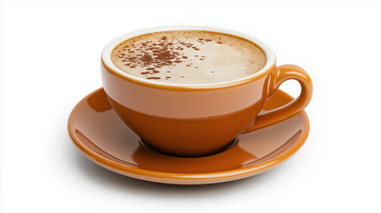 Obraz premium A cup of coffee isolated on a white background.