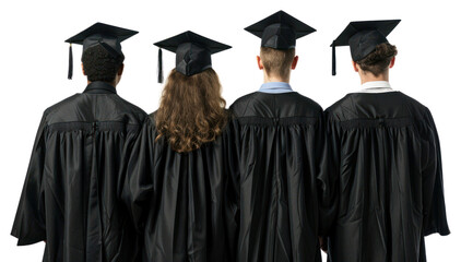 Graduates celebrating academic achievement together.