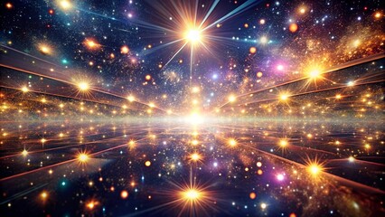 Obraz premium Cosmic Light Fragments with Soul Reflections. Perfect for: Memory Festivals, Cosmic Journeys