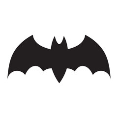 Vampire bat silhouette. Halloween bats decoration, hanging cave flittermouse and scary animal, nocturnal holiday night wildlife flight shape vector silhouettes isolated on white background. EPS 10/Ai