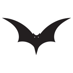 Vampire bat silhouette. Halloween bats decoration, hanging cave flittermouse and scary animal, nocturnal holiday night wildlife flight shape vector silhouettes isolated on white background. EPS 10/Ai