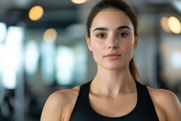 Woman doing HIIT exercises, intense indoor workout, fitness goals, determination