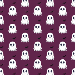 cute ghost pattern, kawaii ghosts, halloween seamless pattern, spooky but cute design, ghost vector, adorable ghost illustration, playful ghost print, whimsical halloween design, ghost wallpaper, ghos