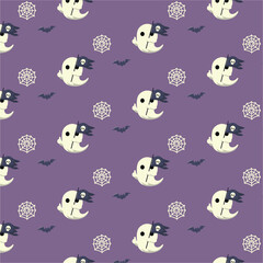 cute ghost pattern, kawaii ghosts, halloween seamless pattern, spooky but cute design, ghost vector, adorable ghost illustration, playful ghost print, whimsical halloween design, ghost wallpaper, ghos