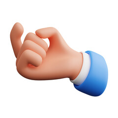 Come On Hand Gesture 3d illustration