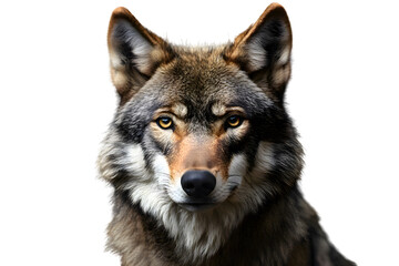 Fototapeta premium Wolf head isolated on transparent background