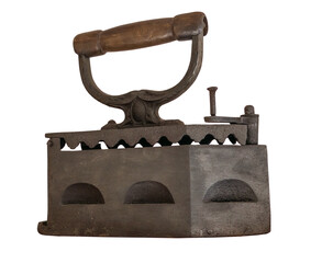 The old iron on white, isolated