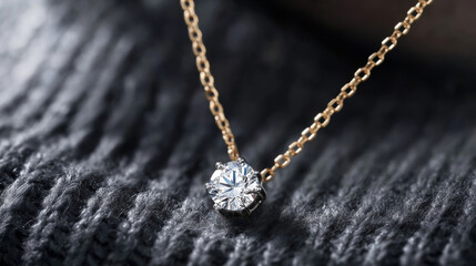 Fototapeta premium Diamond Necklace Closeup.