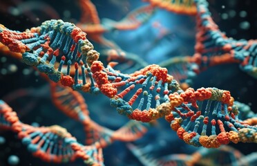 Close-up of airborne DNA strands