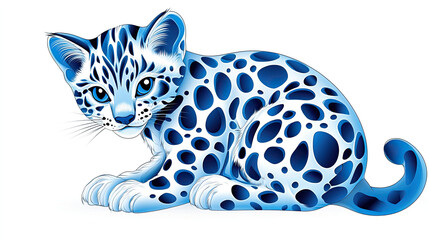 Obraz premium Beautiful Snow Leopard Logo, Wild Animal Design for Your Corporate and Business Graphic Resource or Creative Project, Ai Generative