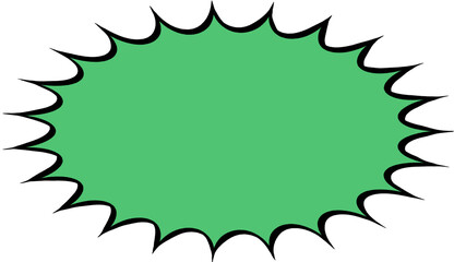 トゲトゲの楕円形フレーム・コピースペース