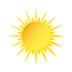 Sun icon. Isolated on white background.