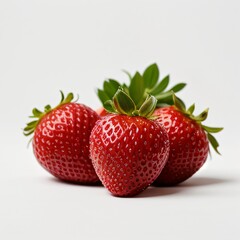 Fresh Strawberries on a Light Background