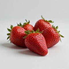 Fresh Strawberries on a Light Background