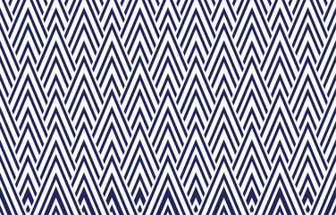 Decorative abstract geometrical ethnic oriental pattern. Design for background, wallpaper, fabric, clothing, carpet, curtain, scarf, wrapping, floor. Vector illustration. Blue and white boho motifs.