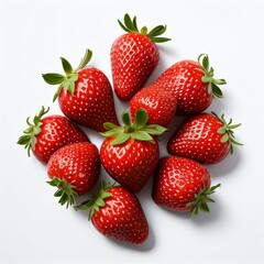 Fresh Strawberries on a Light Background