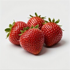 Fresh Strawberries on a Light Background