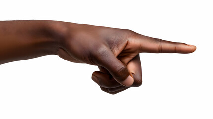 A hand pointing, suggesting direction or emphasis.