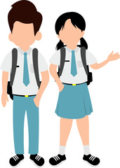 Illustration Of Asian High School Students