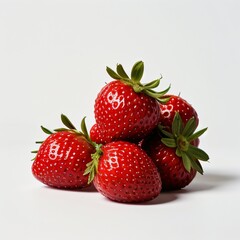 Fresh Strawberries on a white Background