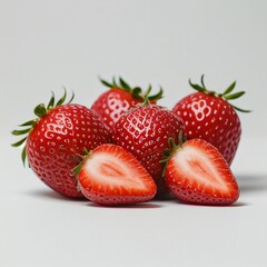 Fresh Strawberries on a white Background