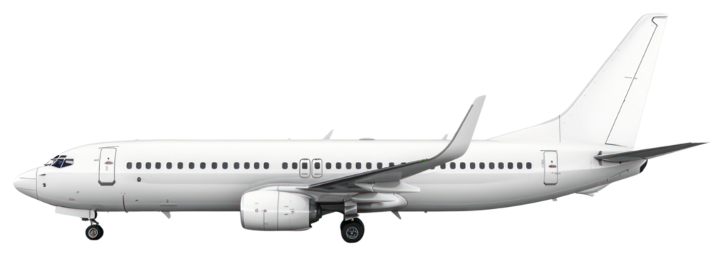 PNG Modern commercial passenger jet plane