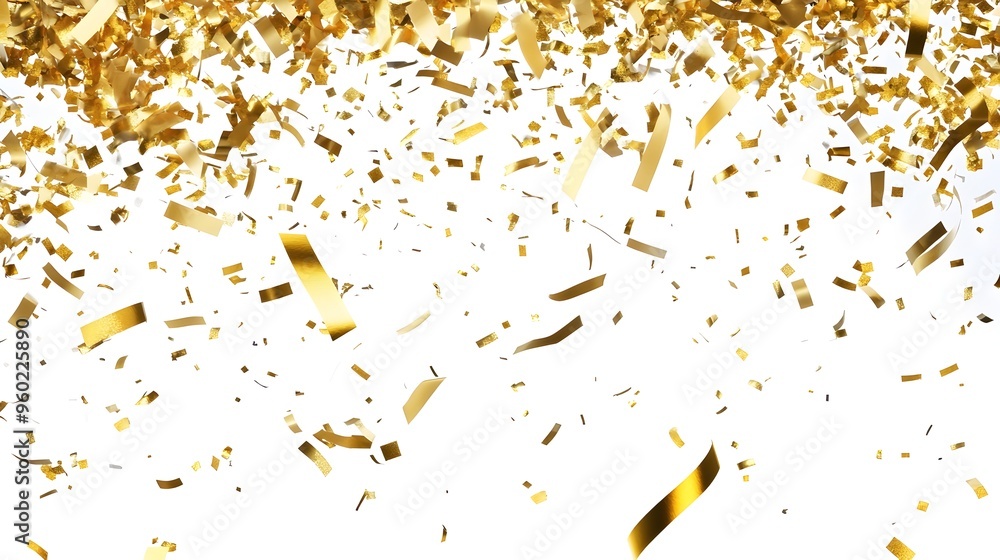 Wall mural Golden Confetti Shimmering Festive Background