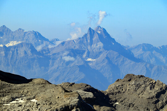 high mountain peak in the Alps,