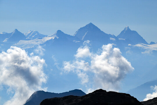 clouds over the mountains