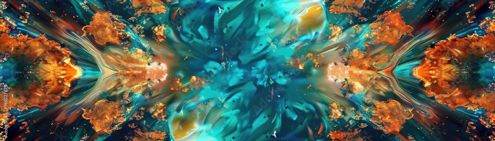 Poster Vibrant abstract design showcasing dynamic colors and fluid patterns, perfect for creative projects and digital backgrounds.