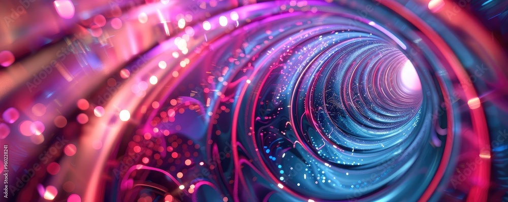 Aufkleber vibrant abstract tunnel with swirling colors, creating a sense of depth and motion. perfect for back