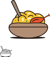 chicken biryani  vector design 