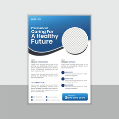 Modern Corporate healthcare and medical cover Medical marketing flyer template Pro Vector

